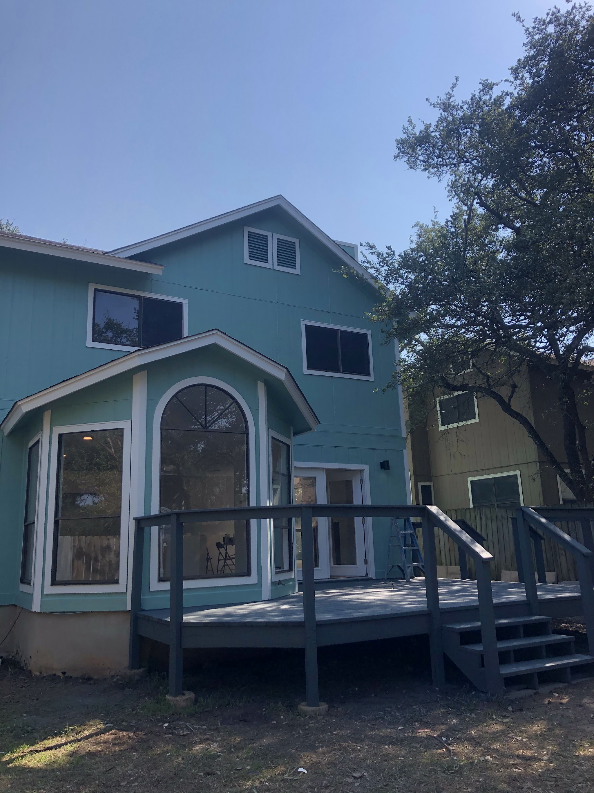 Residential exterior paint work — finished result